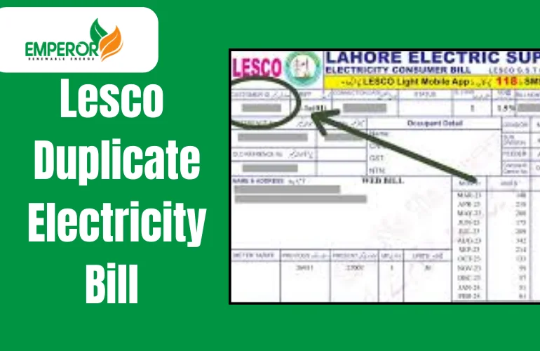 Lesco Duplicate Electricity Bill